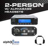 2 Person - 696 Gen1 Complete Communication Intercom System - with ALPHA BASS Headsets