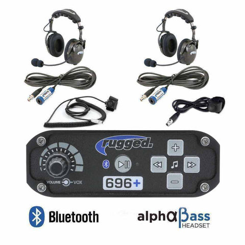 2 Person - RRP696 PLUS Bluetooth Intercom System with AlphaBass Headsets