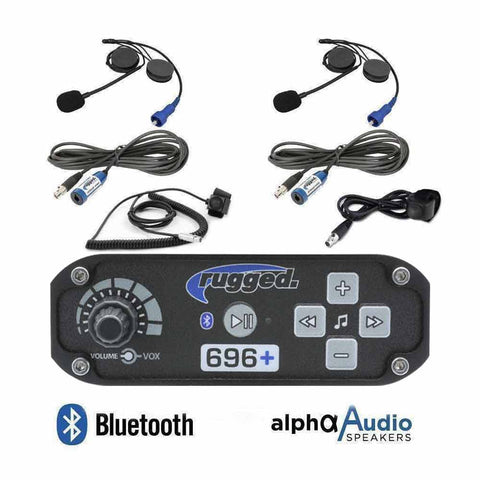 2 Person - RRP696 PLUS Intercom System with Alpha Audio Helmet Kits