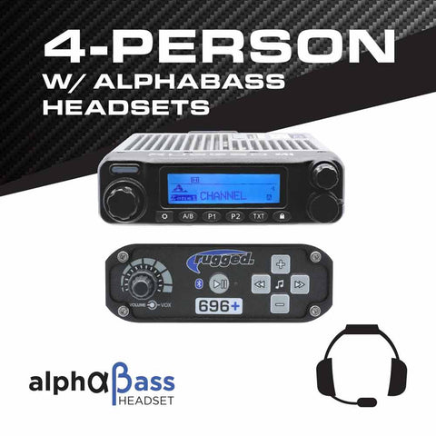 4 Person - 696 PLUS Complete Communication Intercom System - with ALPHA BASS