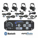 4 Person - RRP696 PLUS Bluetooth Intercom System with Over the Head OTH Headsets