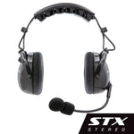 AlphaBass STX STEREO Over The Head (OTH) Headset for Stereo Intercoms - Carbon Fiber