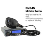 POWERHOUSE 45-Watt GMRS Radio - Yamaha YXZ STX STEREO Complete UTV Communication Kit